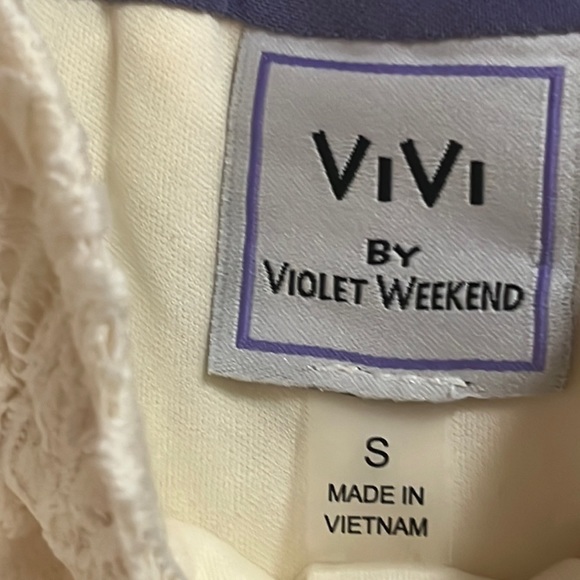 VIVI BY VIOLET WEEKEND Off The Shoulder Lace Dress Size S - Picture 4 of 7